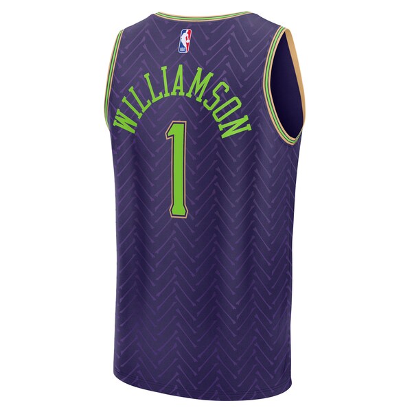 Zion Williamson New Orleans Pelicans Youth 2024/25 Fast Break Player Jersey - City Edition - Purple - Image 3