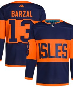 Mathew Barzal New York Islanders adidas 2024 NHL Stadium Series Primegreen Authentic Player Jersey?¨C Navy