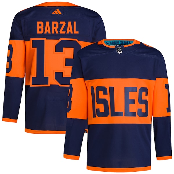 Mathew Barzal New York Islanders adidas 2024 NHL Stadium Series Primegreen Authentic Player Jersey?ยจC Navy