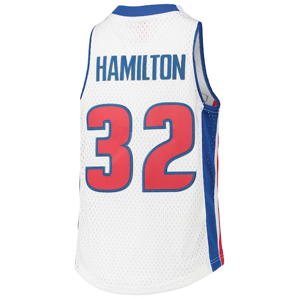 Richard Hamilton Detroit Pistons Youth 2003/04 Hardwood Classics Swingman Jersey - White - Image 3