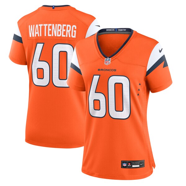 Luke Wattenberg Denver Broncos Nike Women's Team Game Jersey - Orange - Image 2