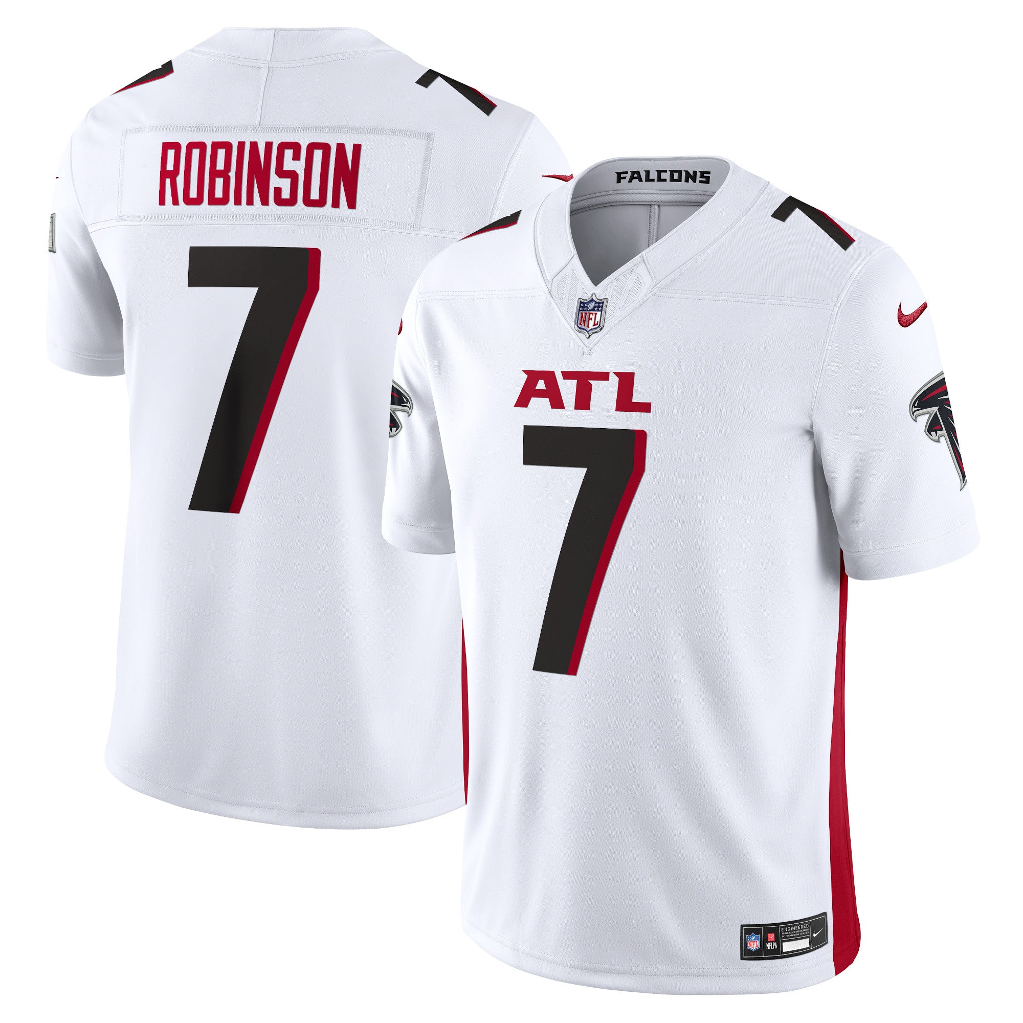 Bijan Robinson Atlanta Falcons Nike Alternate Vapor F.U.S.E. Limited Jersey - Black/White - Image 6