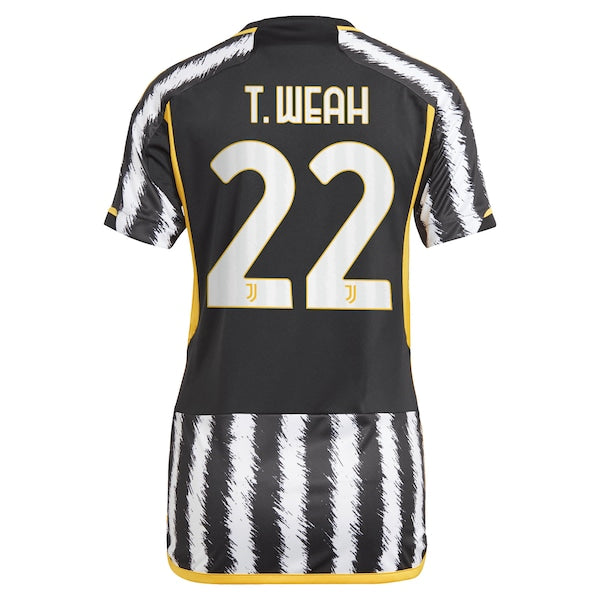 Timothy Weah Juventus adidas Women's 2023/24 Home Replica Player Jersey - Black - Image 3
