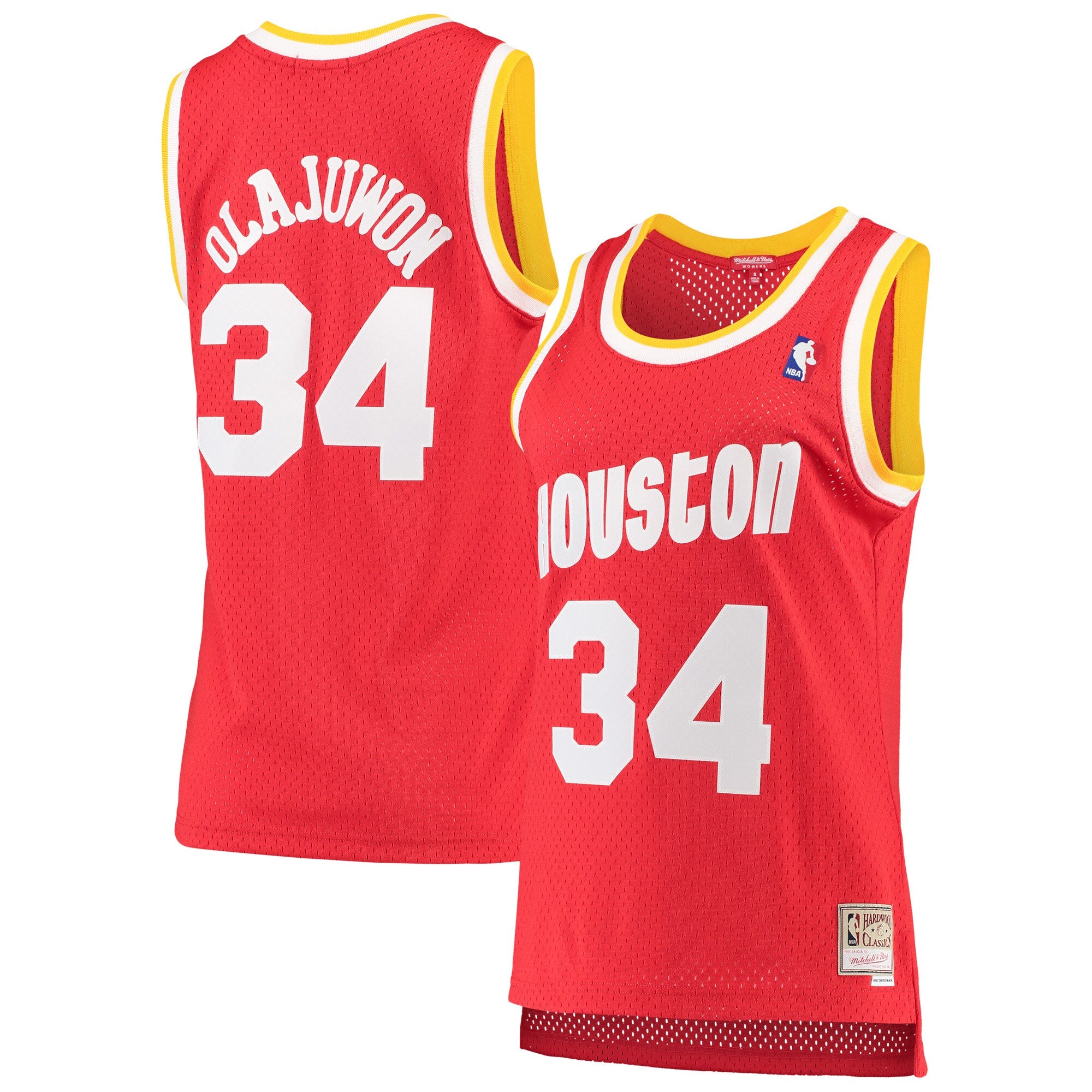 Hakeem Olajuwon Houston Rockets Women's Hardwood Classics Swingman Jersey - Navy/Red - Image 6