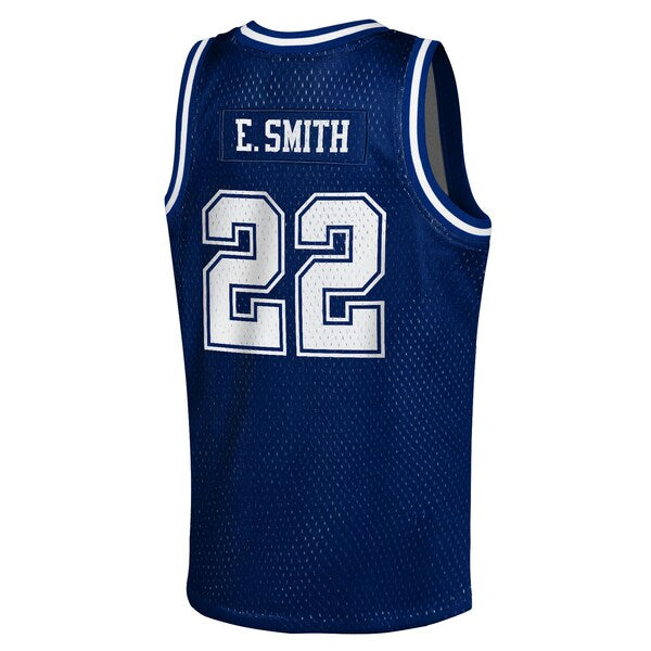Emmitt Smith Dallas Cowboys Youth Retired Player NFL Basketball Fashion Jersey - Navy - Image 3