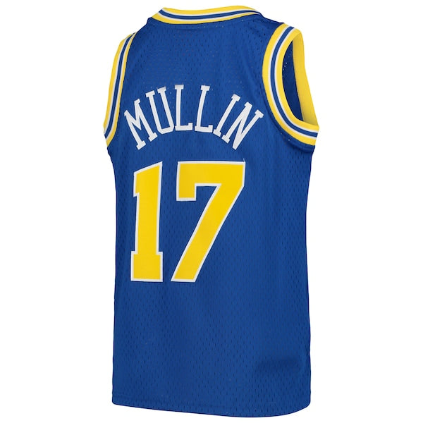 Chris Mullin Golden State Warriors Youth 1993/94 Hardwood Classics Swingman Jersey - Royal - Image 3