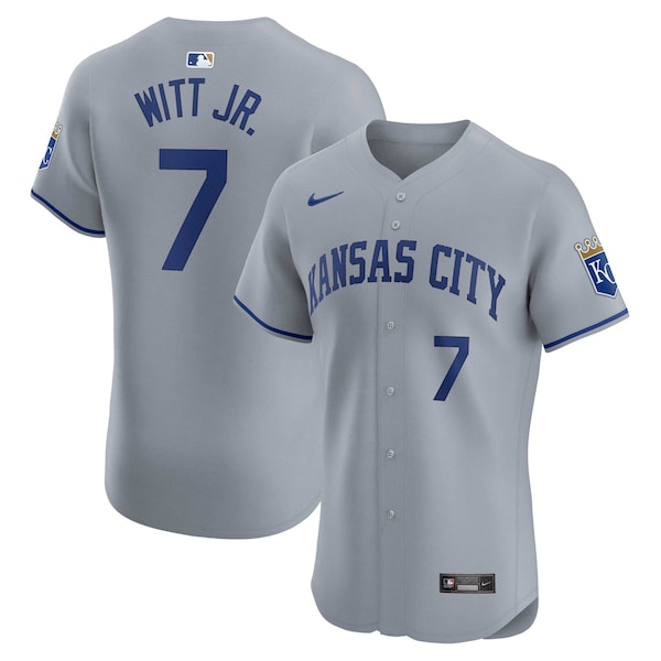 Bobby Witt Jr. Kansas City Royals Nike Road Elite Player Jersey - Gray - Image 2