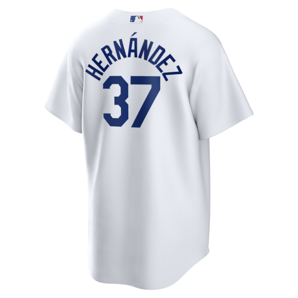 Teoscar Hern¨¢ndez Los Angeles Dodgers Nike Home 2025 World Series Champions Replica Jersey - White - Image 3