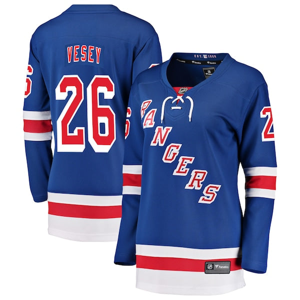 Jimmy Vesey New York Rangers Women's Breakaway Player Jersey - Blue