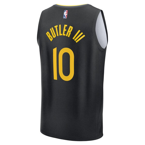 Jimmy Butler III Golden State Warriors Fast Break Replica Player Jersey - Statement Edition - Black - Image 3