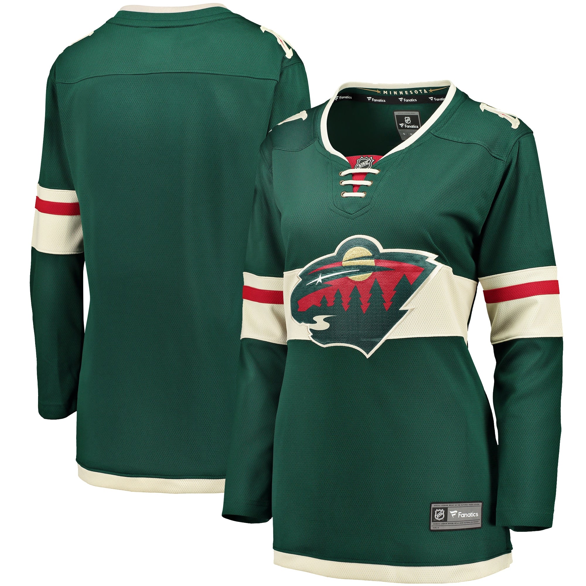 Minnesota Wild Women's Away Breakaway Jersey - White/Green - Image 6