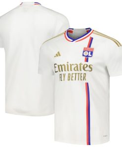 Olympique Lyonnais adidas 2023/24 Home Replica Jersey - White