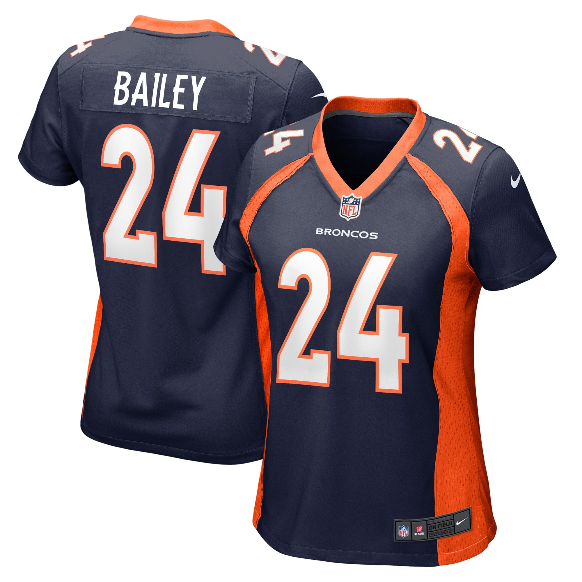 Champ Bailey Denver Broncos Nike Women's Game Retired Player Jersey - Orange/Navy - Image 6
