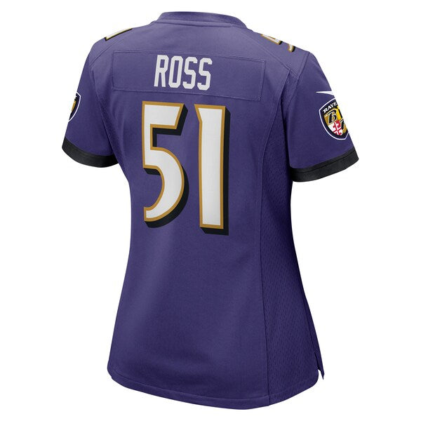 Josh Ross Baltimore Ravens Nike Women's Game Player Jersey - Purple - Image 3