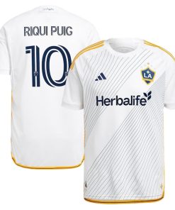 Riqui Puig LA Galaxy adidas 2024 Angeleno Kit Authentic Player Jersey - White/Green