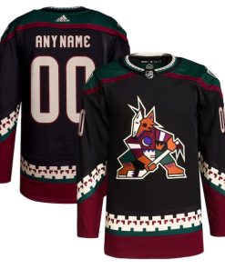 Arizona Coyotes adidas  Home  Primegreen Authentic Custom Jersey - Black