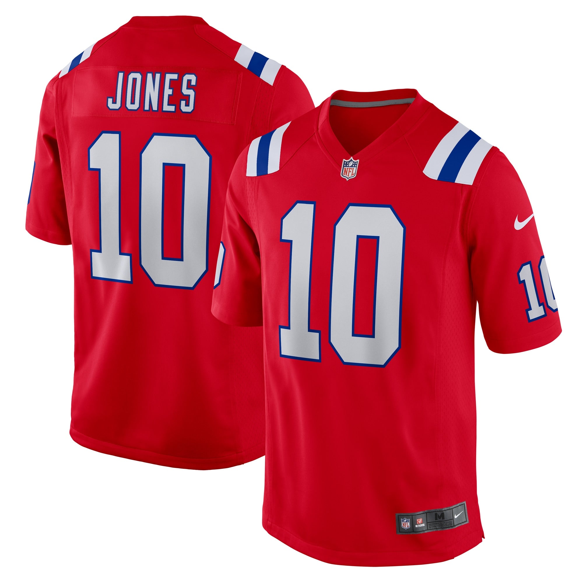 Mac Jones New England Patriots Nike Player Game Jersey - Navy/Red/White - Image 9