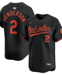 Gunnar Henderson Baltimore Orioles Nike Alternate Limited Player Jersey - Black/White