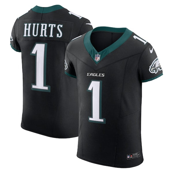 Jalen Hurts Philadelphia Eagles Nike Alternate Vapor F.U.S.E. Elite Jersey - Black/Green/Kelly Green - Image 2