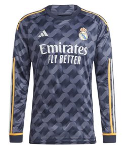 Alternative view of Los Merengues adidas 2023/24 Away Long Sleeve Replica Custom Jersey - Navy