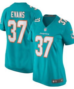 Darrynton Evans Miami Dolphins Nike Women's Team Game Jersey -  Aqua