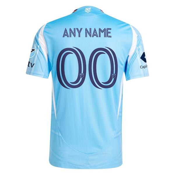 New York City FC adidas 2025 The Excelsior Kit Authentic Custom Jersey - Light Blue - Image 3