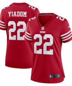 Isaac Yiadom San Francisco 49ers Nike Women's Team Game Jersey -  Scarlet