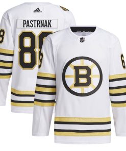 Alternative view of David Pastrnak Boston Bruins adidas  Primegreen Authentic Player Jersey - White/Black