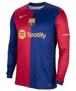 Alternative view of Barcelona Nike 2024/25 Home Long Sleeve Replica Jersey - Royal