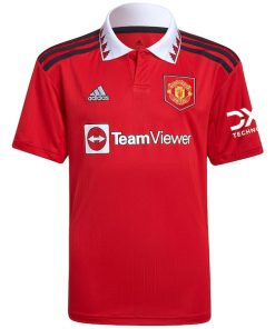 Alternative view of Harry Maguire Manchester United adidas Youth 2022/23 Home Replica Player Jersey - Red