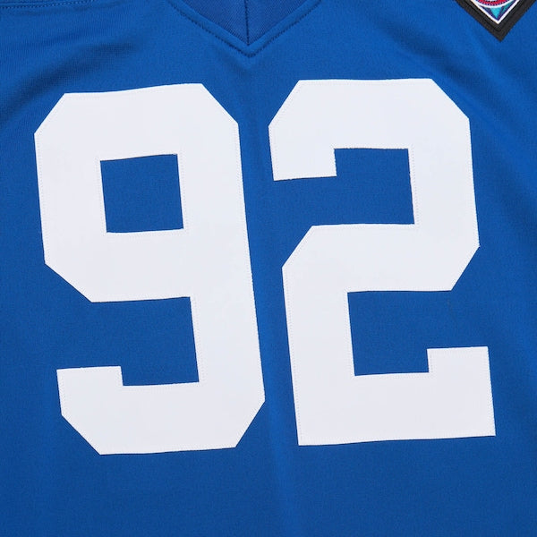 Michael Strahan New York Giants 1994 Authentic Throwback Retired Player Jersey - Royal - Image 4