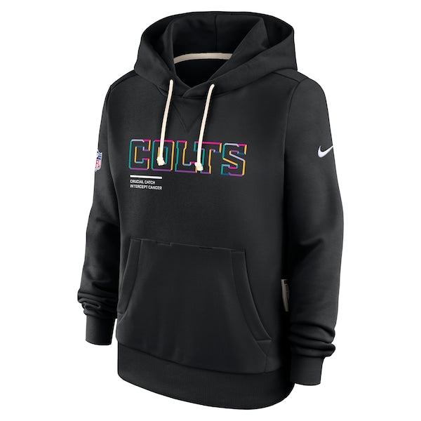 Indianapolis Colts Nike Women's 2025 NFL Crucial Catch Sideline Standard Issue Dri-FIT Hoodie - Black - Image 2