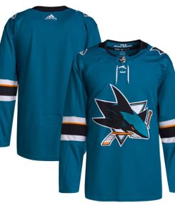 San Jose Sharks adidas 2021/22 Home Primegreen Authentic Jersey - Teal