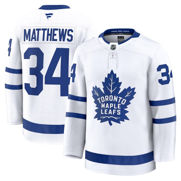 Auston Matthews Toronto Maple Leafs Away Premium Jersey - White - Image 2