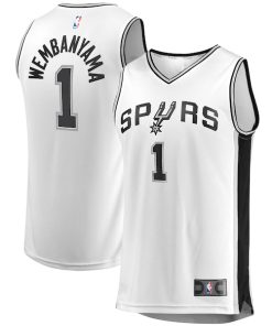 Victor Wembanyama San Antonio Spurs  Youth Fast Break Replica Player Jersey - Association Edition - White/Black