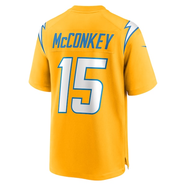 Ladd McConkey Los Angeles Chargers Nike Alternate Charger Power Game Player Jersey - Gold/Powder Blue/Navy - Image 8