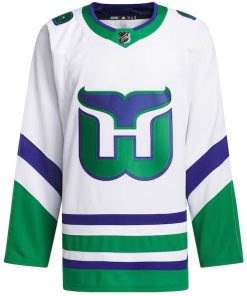 Alternative view of Carolina Hurricanes adidas Whalers Primegreen Authentic Jersey - White