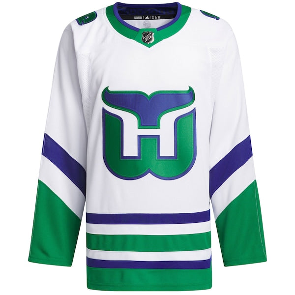 Carolina Hurricanes adidas Whalers Primegreen Authentic Jersey - White - Image 2