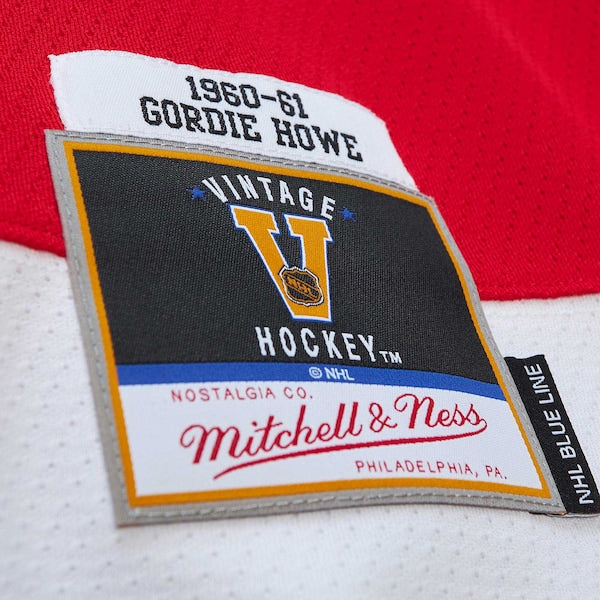 Gordie Howe Detroit Red Wings Big & Tall 1960 Captain Patch Blue Line Player Jersey - Red - Image 6