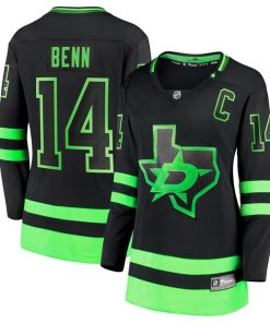 Alternative view of Jamie Benn Dallas Stars  Women's Alternate Premier Breakaway Player Jersey - Black/Green