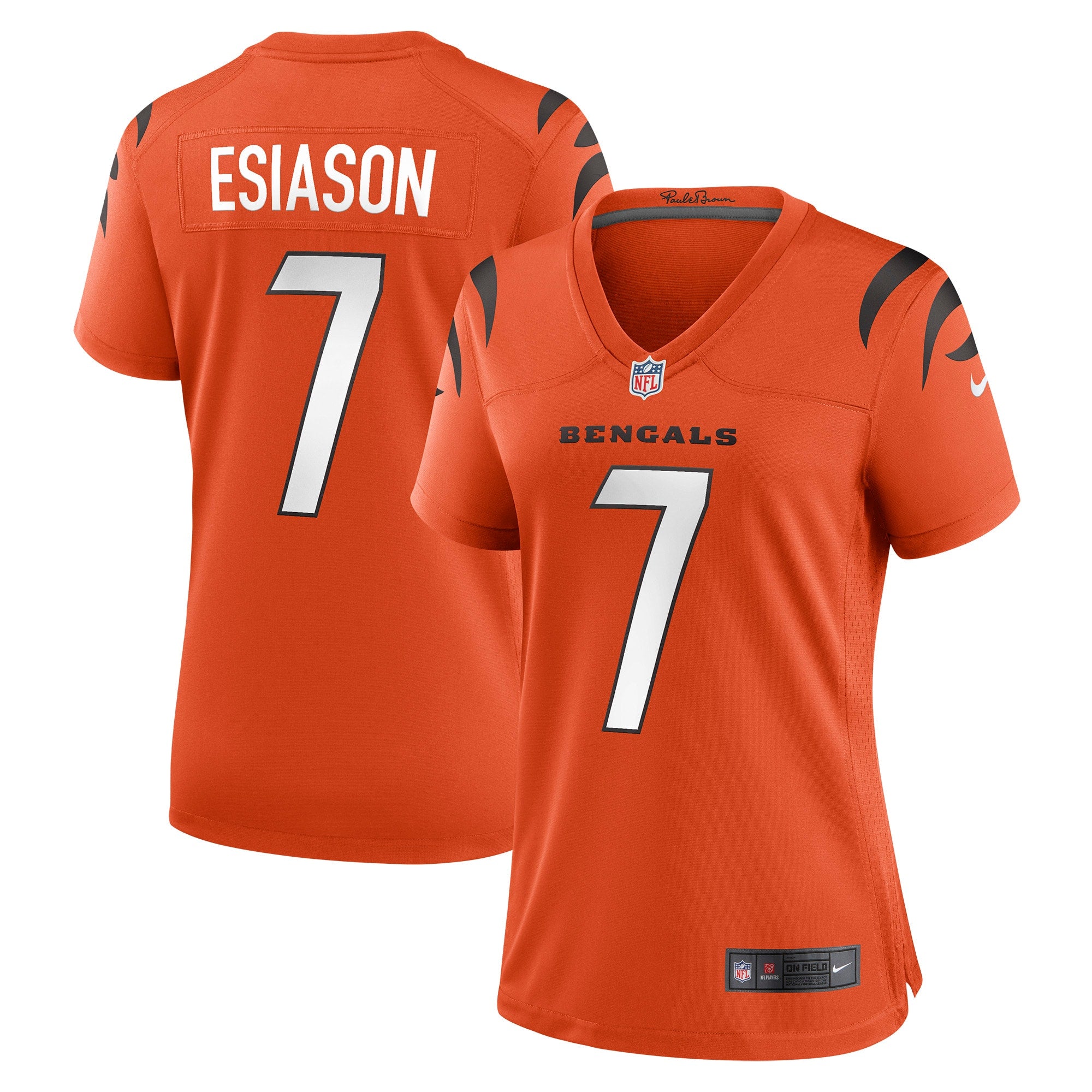 Boomer Esiason Cincinnati Bengals Nike Women's Retired Player Jersey - Black/Orange - Image 6