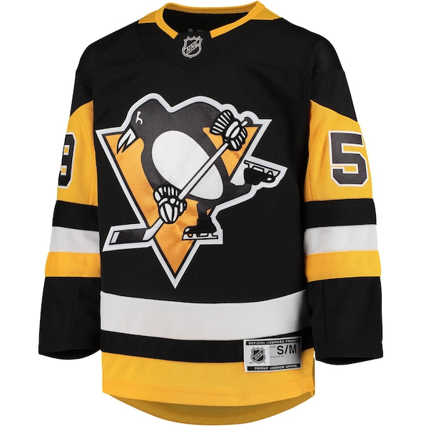 Jake Guentzel Pittsburgh Penguins Youth Home Premier Player Jersey - Black - Image 2