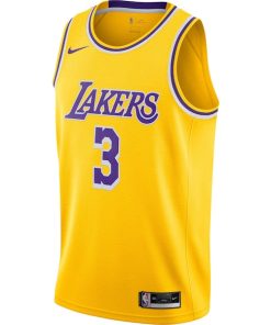 Alternative view of Anthony Davis Los Angeles Lakers Nike Swingman Jersey Gold - Icon Edition