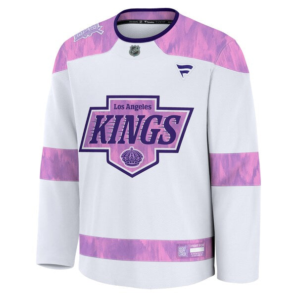 Los Angeles Kings Hockey Fights Cancer Practice Jersey - White - Image 2