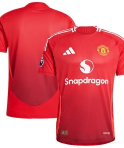 Manchester United adidas 2024/25 Home Authentic Patch Jersey - Red