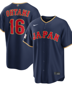 Shohei Ohtani Japan Baseball Nike 2026 World Baseball Classic Road Stadium Jersey - Navy/White