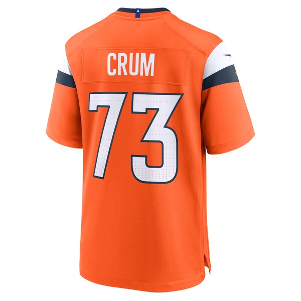 Frank Crum Denver Broncos Nike Team Game Jersey - Orange - Image 4