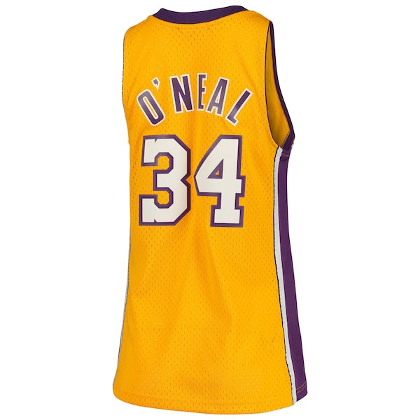 Shaquille O'Neal Los Angeles Lakers Women's 1999/00 Hardwood Classics Swingman Jersey - Gold - Image 3