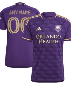 Orlando City SC adidas 2024 The Wall Kit Authentic Custom Jersey - Purple