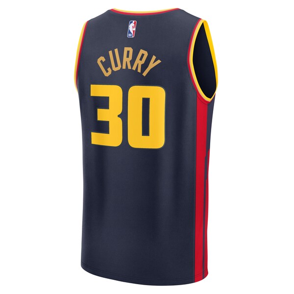 Stephen Curry Golden State Warriors 2024/25 Fast Break Player Jersey - City Edition - Navy - Image 3